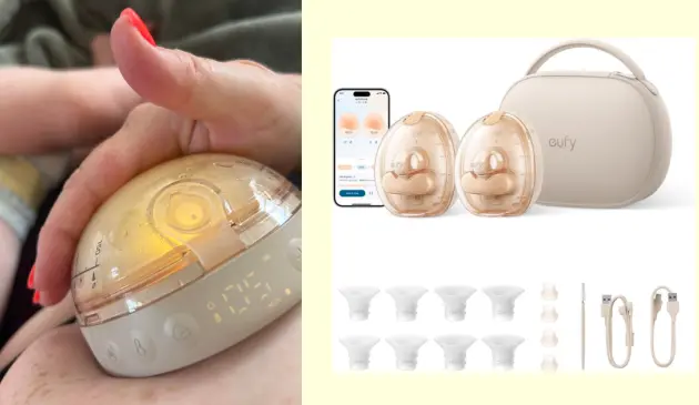 Mum using eufy S2 Pro wearable pump