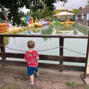 A toddler at Eurocamp La Croix du Vieux Pont