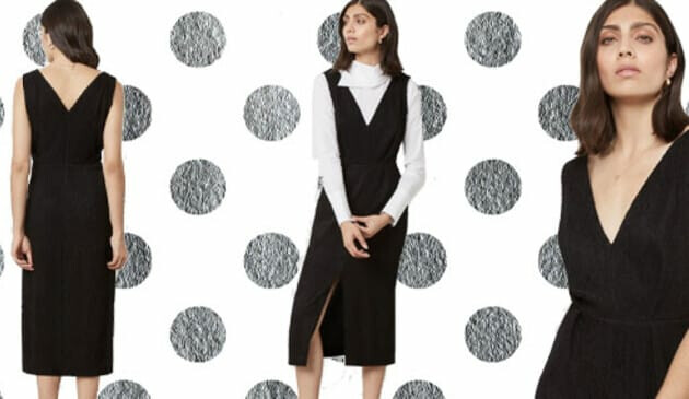 Finery Aylmer Crinkle Dress