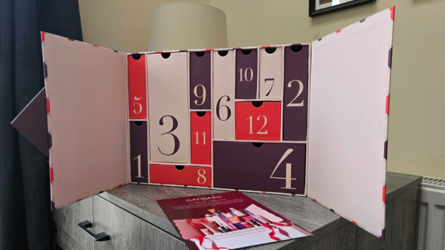 The Gatineau Beauty Advent Calendar 2026 opened on a table