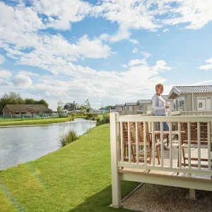 A caravan terrace at Haven Golden Sands in Lincolnshire