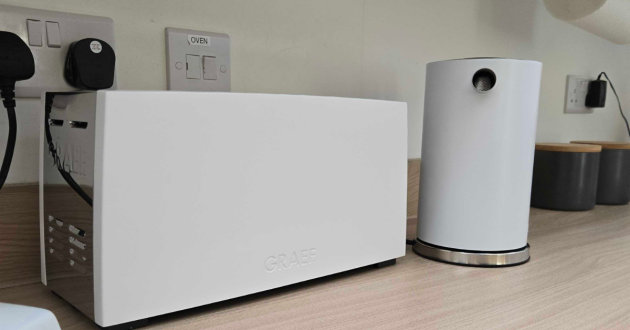 The Graef four slice toaster and electric kettle in our tester's kitchen