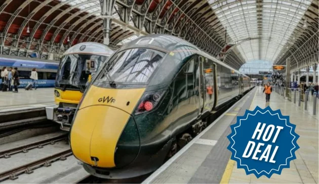 A GWR train at Paddington station in London