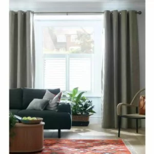 Habitat Blackout Thermal Linen Look Eyelet Curtain
