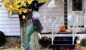 Halloween witch decoration