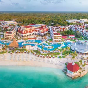 An aerial view of the Hard Rock Hotel Riviera Maya