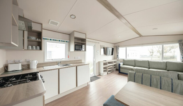 The interior of a Haven caravan