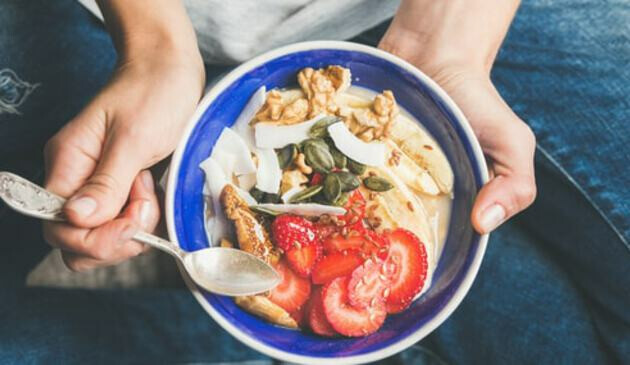 bowl of healthy food
