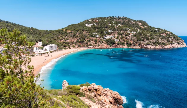 a beach in ibiza