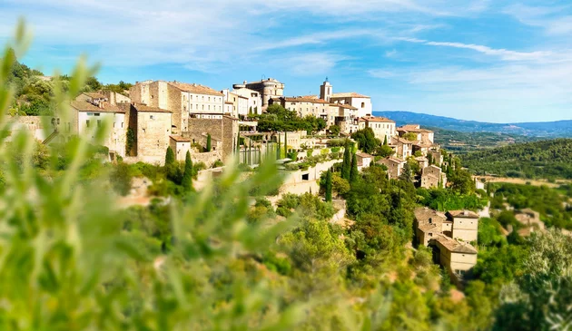 a picturesque hilltop village in the south of france