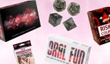 A collage of sex games including You & Me, Risky Couples, Oral Fun and more