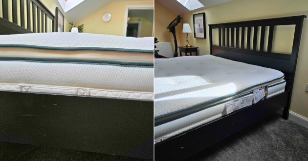 A side by side view of the Silentnight UltraGel Miracoil Pillowtop mattress