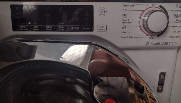 Hoover H-Wash 300 washing machine control panel