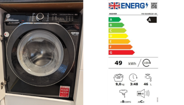 Hoover H-Wash 500 washing machine and energy rating
