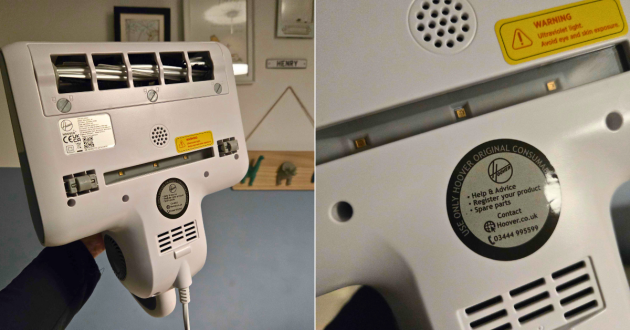 A closer look to underneath the Hoover HMC5 4in1 mattress cleaner