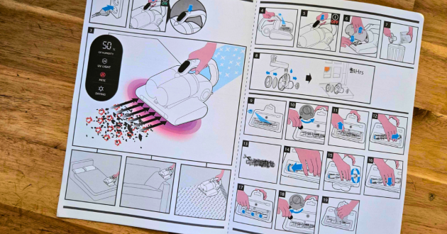 Instructions that came with the Hoover HMC5 4in1 Mattress Cleaner