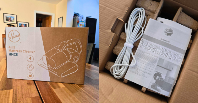 Unboxing of the Hoover 4in1 Mattress Cleaner HMC5