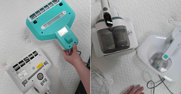 From below and above, the Hoover HMC5 vs Mattress Maid