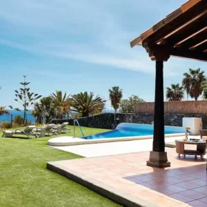 Outdoor terrace at the Hotel Suite Villa Maria in Tenerife