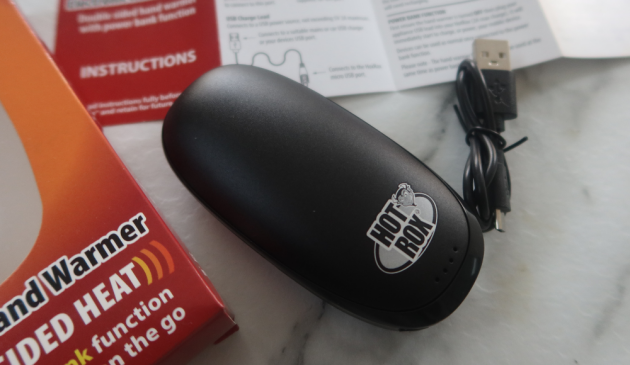 HotRox Rechargeable Hand Warmer out of the box