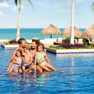 A family in the pool at Hyatt Ziva Cancun