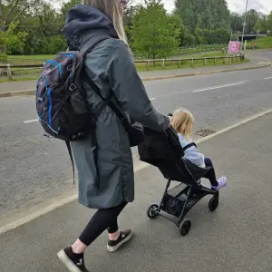 Ickle Bubba Pisces being pushed on pavement