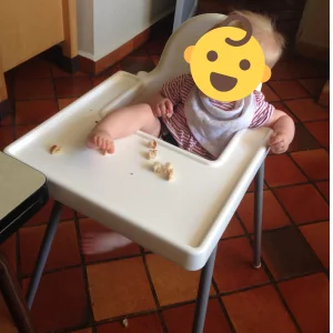 IKEA Antilop highchair in testing with real baby