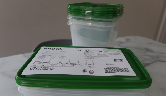 IKEA PRUTA Tupperware set in its packaging