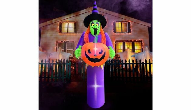 Inflatable witch decoration