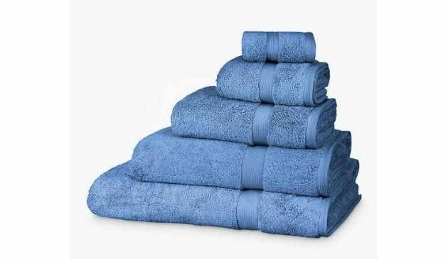 pile of blue john lewis towels