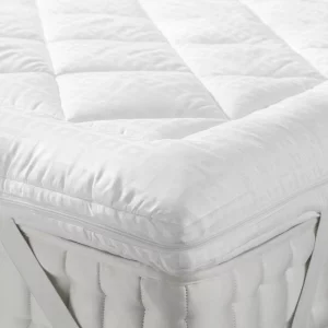 A product image of the John Lewis Synthetic Soft Touch Dual Layer Mattress Topper