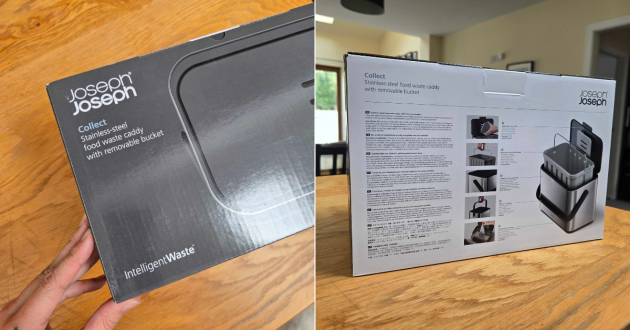 A close up of the Joseph Joseph food caddy box