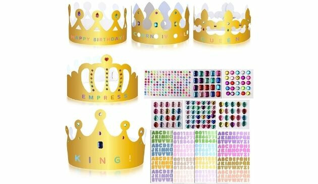 Jubilee gold paper crowns