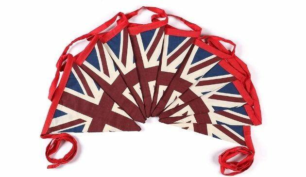 Jubilee Union Jack fabric bunting