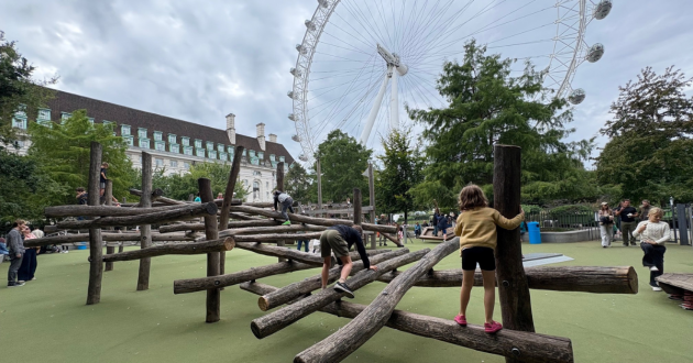 Kids playing at Jubilee Gardens playground