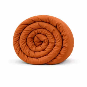 A close up of the A product image of the Karmara Karma Switch Weighted Blanket rolled up