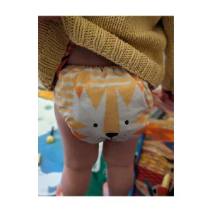 Kit & Kin Reusable nappy review image worn by toddler