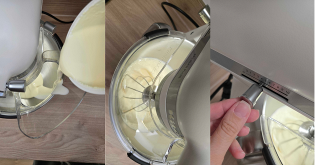 Making butter in the KitchenAid artisan and setting the speed