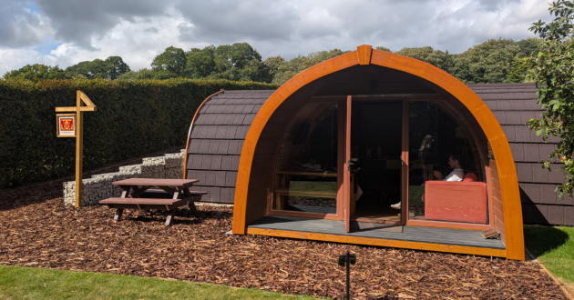 The exterior of the Knights Retreat Lodges at Leeds Castle