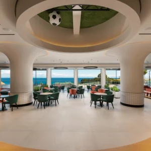 The lobby at Kresten Palace Hotel in Rhodes