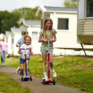 Landguard Holiday Park kids on scooters