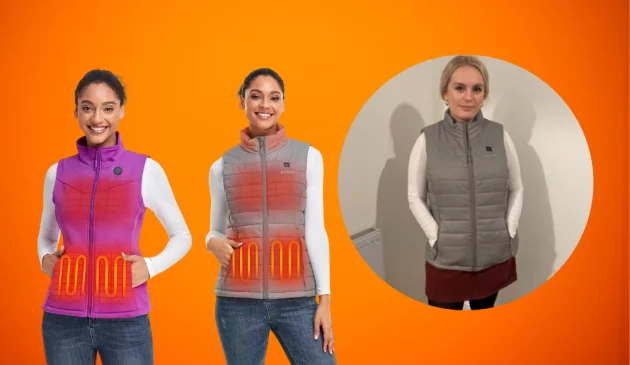 3 women modelling the best heated gilets in the UK
