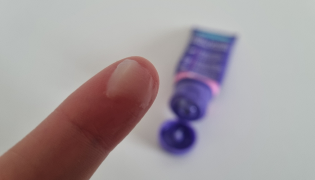 Lansinoh HPA Lanolin Nipple Cream on finger