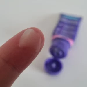 Lansinoh HPA Lanolin Nipple Cream on finger