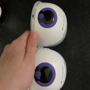 Lansinoh double wearable breast pump review image showing pump from above