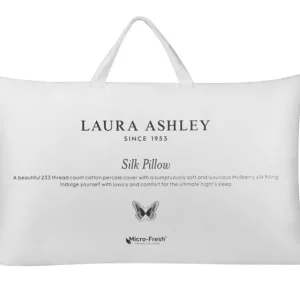 Laura Ashley Mulberry Silk pillow in cover