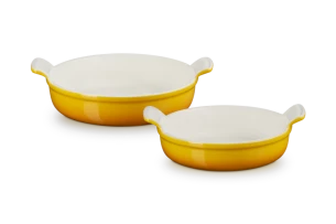 Le Creuset Stoneware Set of 2 Heritage Round Baking Dishes