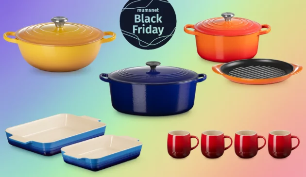Composite image of Le Creuset products available with Black Friday offers