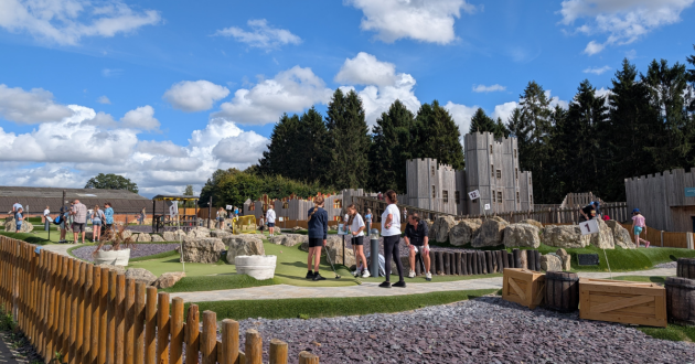 Crazy golf course at Leeds Castle