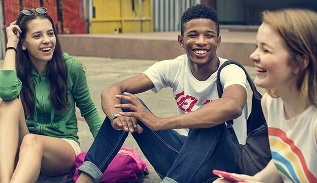 Group of teenage friends